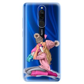 Odolné silikonové pouzdro iSaprio - Kissing Mom - Blond and Girl - Xiaomi Redmi 8