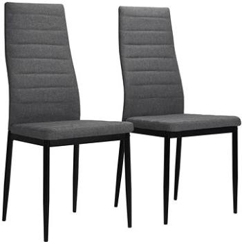 Jídelní židle 2 ks světle šedé textil (246181)