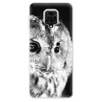 Odolné silikonové pouzdro iSaprio - BW Owl - Xiaomi Redmi Note 9 Pro / Note 9S