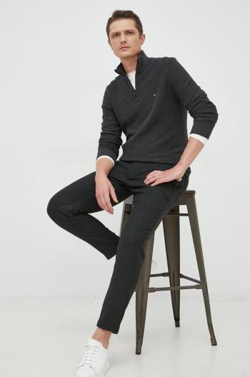 Kalhoty Calvin Klein pánské, šedá barva