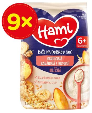 Hami mléčná kaše krupicová banánová s broskví 9x210g