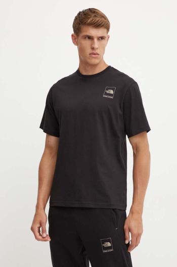 Bavlněné tričko The North Face Coordinates Tee černá barva, s potiskem, NF0A89DAJK31