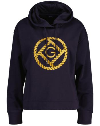 MIKINA GANT D2. ROPE ICON HOODIE modrá L