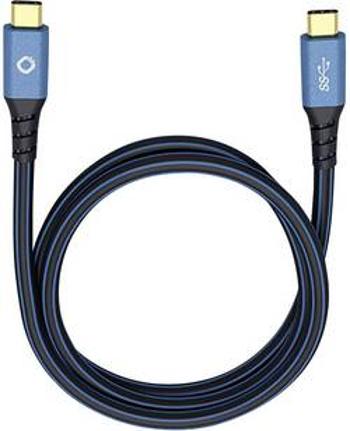 USB 3.0 kabel Oehlbach USB Plus CC 9351, 1.00 m, modrá