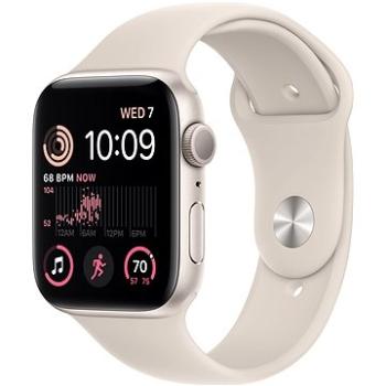 Apple Watch SE (2022) 44mm Hvězdně bílý hliník s hvězdně bílým sportovním řemínkem (MNJX3CS/A)