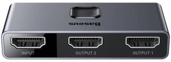 Elosztó Baseus Matrix HDMI Splitter 2 az 1-ben / 1 a 2-ben Grey