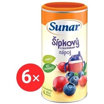 Sunar rozpustný nápoj šípkový s borůvkami 6× 200 g (8592084419103)