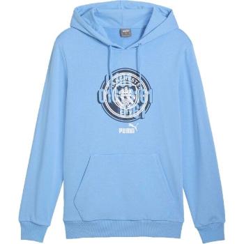 Puma MANCHESTER CITY FC FOTBAL CULTURE HOODIE Pánská mikina, světle modrá, velikost