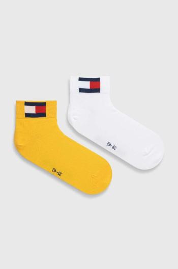 Ponožky Tommy Jeans 2-pack žlutá barva, 701228223