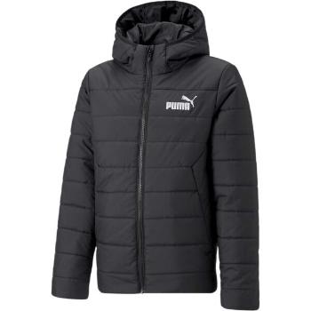 Puma ESSENTIALS HOODED PADDED JACKET Chlapecká bunda, černá, velikost