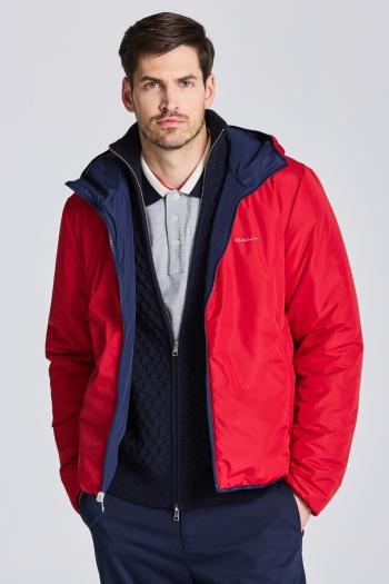 BUNDA GANT D1. REVERSIBLE HOODED JACKET MARINE