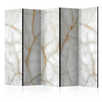 Paraván White Marble Dekorhome 225x172 cm (5-dílný)