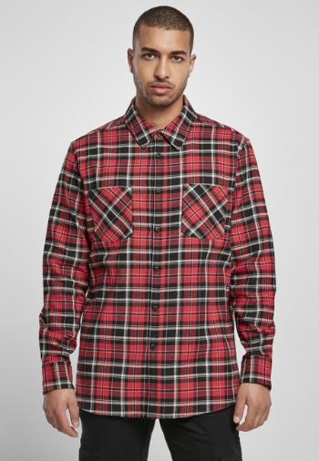 Urban Classics Checked Roots Shirt red/black - M