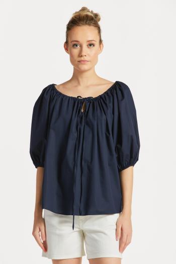 KOŠILE GANT GATHERED BLOUSE EVENING BLUE