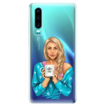 Odolné silikonové pouzdro iSaprio - Coffe Now - Blond - Huawei P30