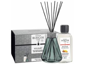 Maison Berger Paris Dárková sada aroma difuzér Pyramide vintage zelený + náplň Pomeranč a skořice 200 ml