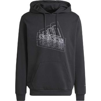 adidas TECH GRAPHIC HOODIE Pánská mikina, černá, velikost