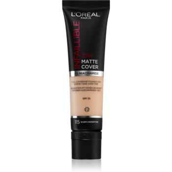 L’Oréal Paris Infallible 32H Matte Cover dlouhotrvající matující make-up SPF 25 odstín 115 (Warm Undertone) 30 ml