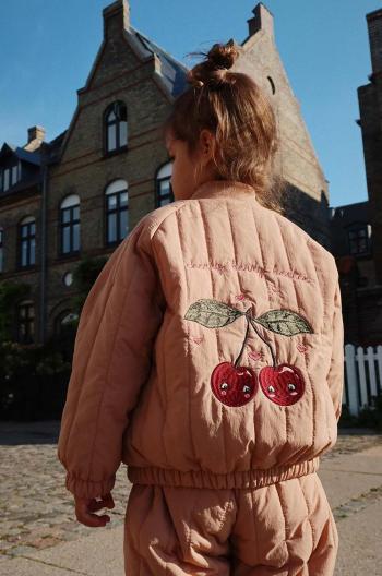 Dětská bomber bunda Konges Sløjd JUNO BOMBER JACKET růžová barva, KS101245