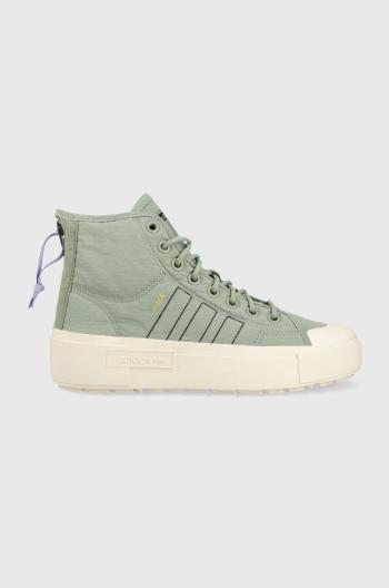 Kecky adidas Originals Nizza Bonega X W dámské, zelená barva, HQ6042-SILGRN/BLK