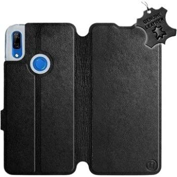 Flip pouzdro na mobil Huawei P Smart Z - Černé - kožené - Black Leather (5903226940776)