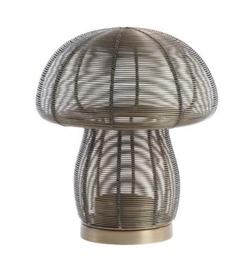 Bronzový antik kovový svícen houba Mushroom - Ø 20*24 cm 7769318