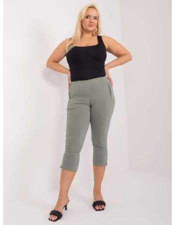 Dámské kalhoty plus size RYBA khaki 