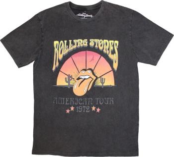 The Rolling Stones Tričko Desert '72 Stone Wash Unisex Charcoal Grey L