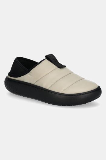 Pantofle Crocs Classic Puff Moc béžová barva, 210706