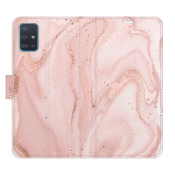 Flipové pouzdro iSaprio - RoseGold Marble - Samsung Galaxy A51