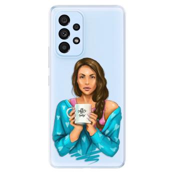 Odolné silikonové pouzdro iSaprio - Coffe Now - Brunette - Samsung Galaxy A53 5G