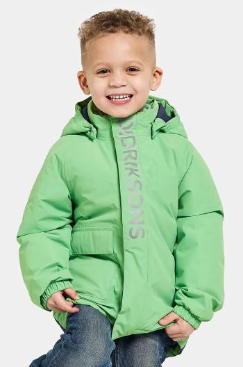 Dětská bunda Didriksons TALVI KIDS JKT zelená barva, 505474