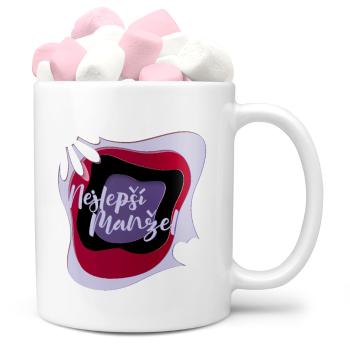 Hrneček Díra – manžel (Náplň hrníčku: Marshmallow)