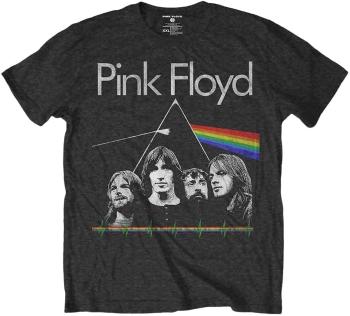 Pink Floyd Tričko Dark Side of the Moon Band & Pulse Unisex Charcoal Grey 2XL