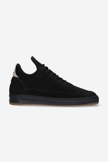 Semišové sneakers boty Filling Pieces Low Top Ripple Suede černá barva, 25122791861