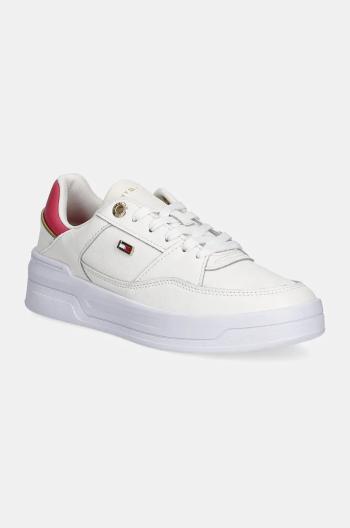 Kožené sneakers boty Tommy Hilfiger ESSENTIAL BASKET SNEAKER béžová barva, FW0FW08261