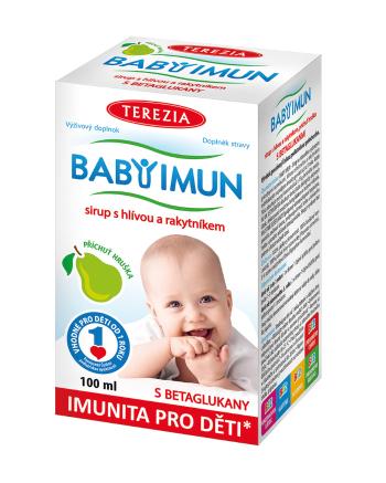 Terezia BABY IMUN s hlívou a rakytníkem příchuť hruška sirup 100 ml