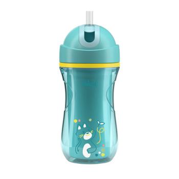 CHICCO Hrneček Sport se slámkou teal, 14m+