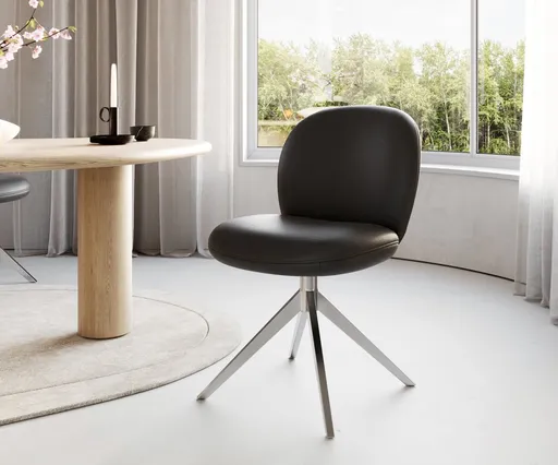 Otočná židle Nube-Flex křížová podnož široká nerezová ocel