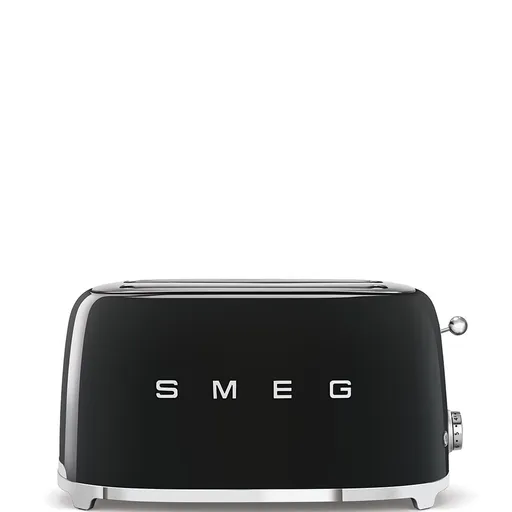 Smeg TSF02BLEU, toustovač / topinkovač, 4 toasty, 6 úrovní opékání, zásuvka na drobky, styl. 50. let, černý