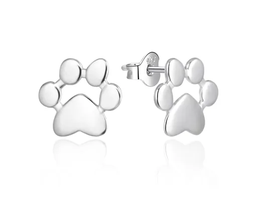 Agato Roztomilé stříbrné náušnice Tlapky AGT-E197P