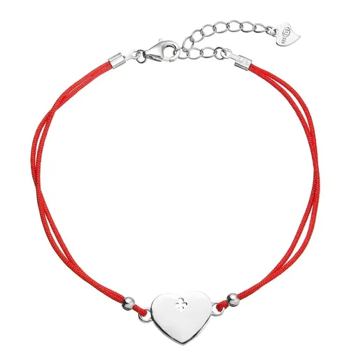 Evolution Group - Pavona Romantický kabala náramek se srdíčkem 13049.3 red