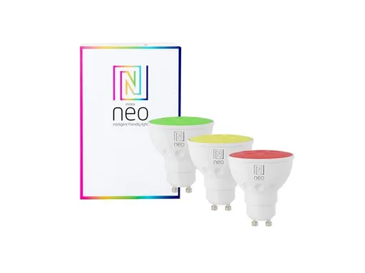 Smart LED žárovka GU10 4,8W RGB+CCT IMMAX NEO 07777C ZigBee Tuya sada 3ks