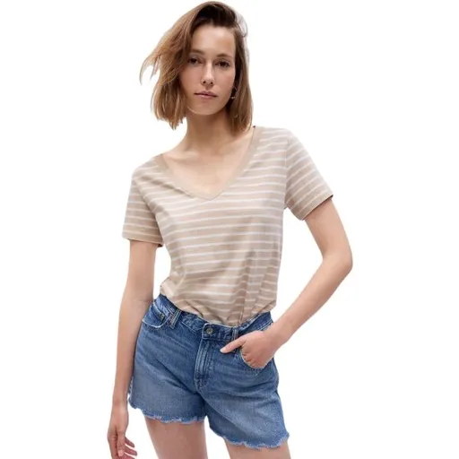 GAP ORGANIC Dámské tričko, béžová, velikost