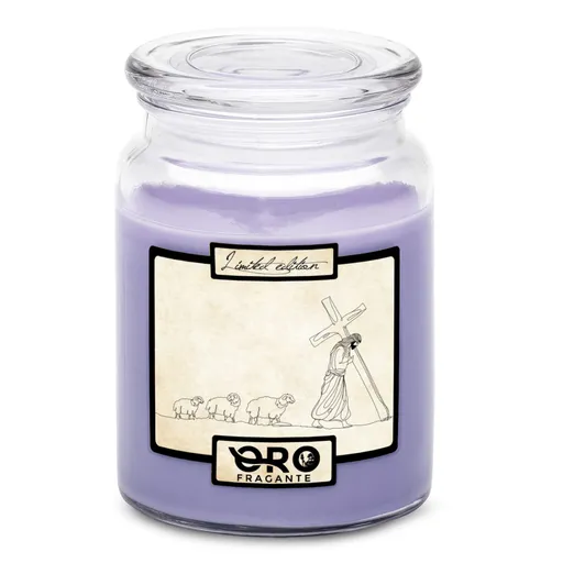 Svíčka Jesus & Sheep (Vůně svíčky: Levandule)