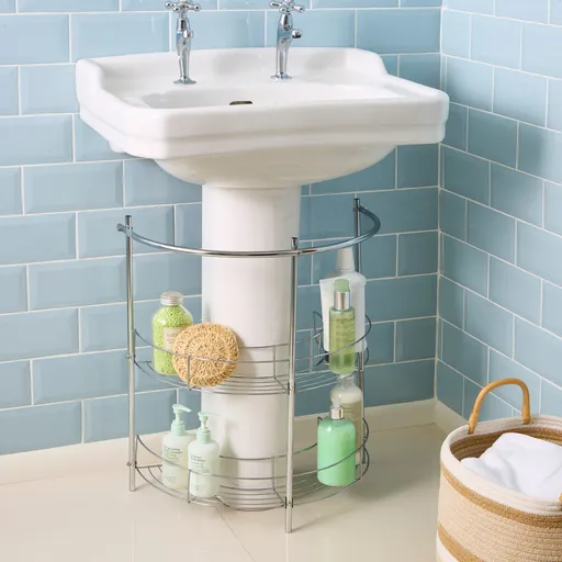 Dvoupatrová police na umyvadlo