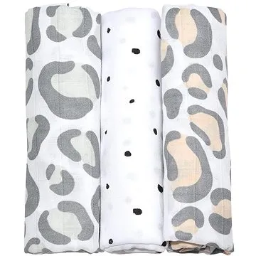 MOTHERHOOD mušelínové pleny Salmon Ocelot 3 ks, 70 × 80 cm (5902627172045)