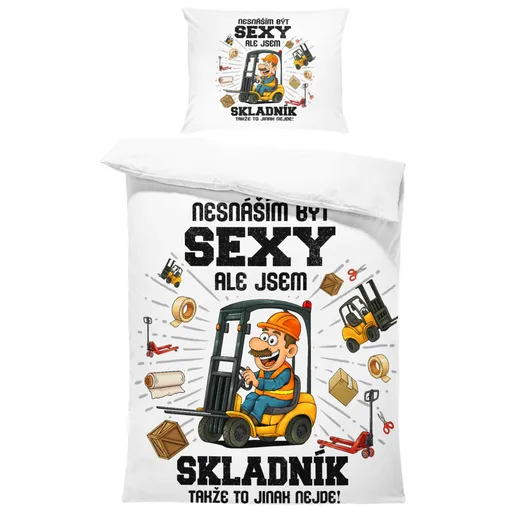 Povlečení Sexy skladník (Rozměr : 1x140/220 + 1x90/70)