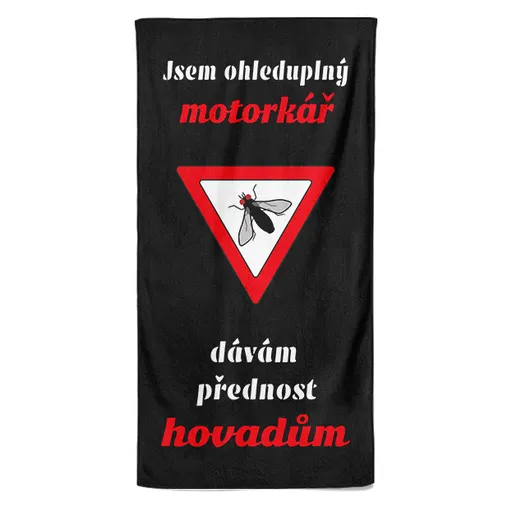 Osuška Dávám přednost hovadům (Velikost osušky: 100x170cm)