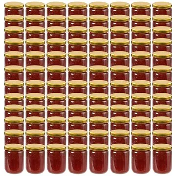 Zavařovací sklenice se zlatými víčky 96 ks 230 ml